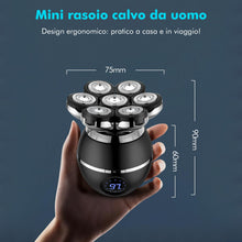 Carica l'immagine nel visualizzatore di Gallery, ETENTOUS Rasoio Testa Calva Uomo, 7D Rasoio Elettrico Barba Zero Autonomia