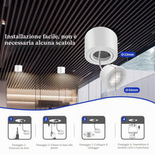 Carica l'immagine nel visualizzatore di Gallery, GeyouLux 1x Faretti LED Soffitto - Orientabile - Ø80x50mm Extra Piatto &amp; Inclinabile a 38° - 5W 500LM 3000K - Con Modulo