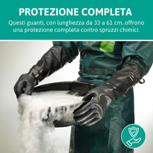 Carica l'immagine nel visualizzatore di Gallery, Ansell AlphaTec 87-104 Guanti di Protezione Chimica in Lattice, Polsino Lungo (43 cm), Elevata Resistenza alle Sostanze 