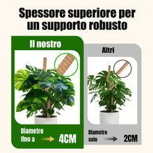 Carica l'immagine nel visualizzatore di Gallery, Tutore per Piante Monstera 120cm Extra Spesso Ø 4cm - Palo di Muschio Pieghevole in Fibra di Cocco con Anima in Allumini