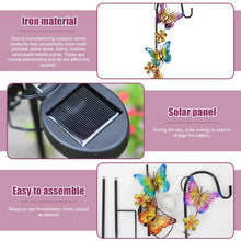 Carica l'immagine nel visualizzatore di Gallery, BORDEAG Lampada solare per esterni, giardino, 2 pezzi, lampade da giardino solari con farfalle impermeabili IP44, lampad