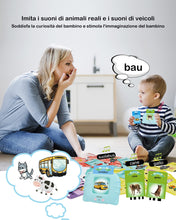 Carica l'immagine nel visualizzatore di Gallery, Schede Flash Cards Parlanti,Giocattoli di Apprendimento per Bambini dai 1 - 12 Anni, Educativi Prescolari da Ascoltare e Imparare di Base 224 Parole(Blu italiano)