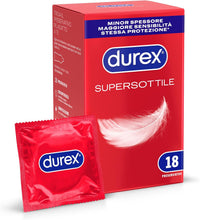 Carica l'immagine nel visualizzatore di Gallery, Durex SuperSottile, Preservativi Ultra Sottili Vestibilità Regular, 10 Profilattici