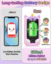 Carica l'immagine nel visualizzatore di Gallery, UCIDCI Smartphone Giocattolo Telefono per Bambini e Bambine, Cellulare con Doppia Macchina Fotografica Bambini, Giochi E