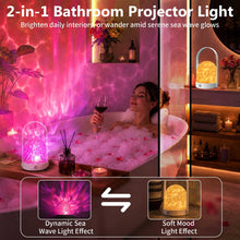 Carica l'immagine nel visualizzatore di Gallery, Lampada da doccia impermeabile, proiettore luminoso con 16 colori, lampada da doccia con touch e telecomando, lampada da