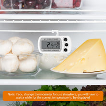 Carica l'immagine nel visualizzatore di Gallery, Cozary 3 Pezzi Termometro Digitale del Frigorifero Cucina, Magnetico Termometro Frigo con Gancio, Conversione ℃ /℉, Display LCD, per Casa, Ristoranti