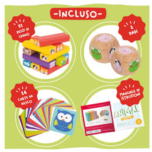 Carica l'immagine nel visualizzatore di Gallery, Nene Toys Torre Magica Colorata in Legno con Animali – Gioco Educativo da Tavolo per Bambini - Gioco Didattico 4 in 1 per Bambini da 3 a 9 Anni – Giocattolo Ideale Come Regalo per Genitori e Figli