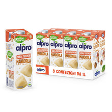 Carica l'immagine nel visualizzatore di Gallery, ALPRO SENZA ZUCCHERI, Bevanda alla MANDORLA, 100% vegetale con vitamine B2, B12, D2, E (8 confezioni x 1 Litro)
