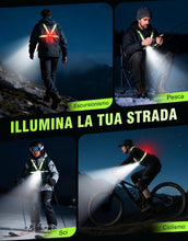 Carica l'immagine nel visualizzatore di Gallery, Mohard Luce Running con Luci Posteriore 1800mAh 9 Modalità &amp; 45° Regolabile