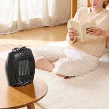 Carica l'immagine nel visualizzatore di Gallery, Amazon Basics Termoventilatore in ceramica da 1800 Watt con termostato regolabile - Nero