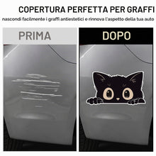 Carica l'immagine nel visualizzatore di Gallery, 6 adesivi in PVC a forma di gatto nero per paraurti auto