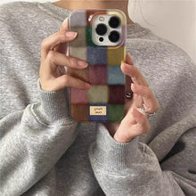 Carica l'immagine nel visualizzatore di Gallery, Reownest Custodia per iPhone 17, Cover Morbida con Motivo a Scacchi Colorato Dopamine, Design Estetico Carino, Antigraff
