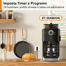 Carica l'immagine nel visualizzatore di Gallery, Presa Wifi Italiana 16A 3680W, Monitoraggio energetico Intelligente Smart Presa, Protezione Sovraccarico, Timer e Regola
