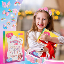 Carica l'immagine nel visualizzatore di Gallery, WuGU Kit per La Creazione di Cerchietti per Capelli, 49 Pezzi Set di Accessori per Capelli fai da te, Regalo per Ragazze di 5 6 7 8 9 10 Anni, Regali di Compleanno e Natale per Bambina