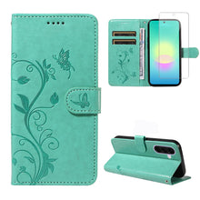 Carica l'immagine nel visualizzatore di Gallery, Cover Compatibile con Samsung Galaxy A27 5G, con 1 Pezzo Vetro Temperato Pellicola Protettiva, Pelle PU e Libro Flip Cus