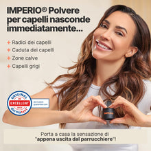 Carica l'immagine nel visualizzatore di Gallery, Polvere per capelli IMPERIO - Correttore per infoltimento capelli per donna e uomo, mascara per capelli waterproof per n