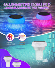 Carica l'immagine nel visualizzatore di Gallery, Luce per piscina solare – LED RGB con telecomando RF