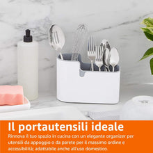 Carica l'immagine nel visualizzatore di Gallery, Amazon Basics Organizer da bancone e da parete per utensili, Grigio