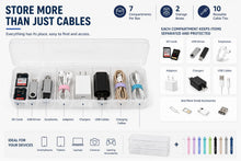 Carica l'immagine nel visualizzatore di Gallery, Cable Box – Pratico organizer per cavi per proteggere e organizzare i cavi di ricarica e avvolgerli in modo