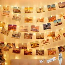 Carica l'immagine nel visualizzatore di Gallery, litogo 12M 120LED USB Luci con Mollette 60 Clip Decorative Per Camere Filo Appendi Foto, Interno Per Matrimonio, Complea