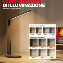 Carica l'immagine nel visualizzatore di Gallery, Honeywell HWT-H2 Sunturalux Lampada da Scrivania LED con Protezione Degli Occhi, 3 Modalità di Illuminazione (Nero)