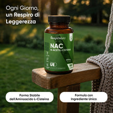 Carica l'immagine nel visualizzatore di Gallery, NAC N-Acetil-Cisteina Vegana, 600mg per Dose, 180 Capsule, per 6 Mesi