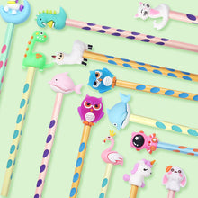 Carica l&#39;immagine nel visualizzatore di Gallery, 32 Pezzi Gadget Compleanno Bambini Matite per Bambini Matite Colorate con Topper Animali Regalini Compleanno Fine Festa Gadget Natale (32)