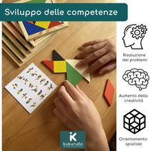 Carica l'immagine nel visualizzatore di Gallery, KUKURULLO Set di 25 Tangram Gadget Compleanno Bambini Regalini Fine Festa Compleanno Bambini Fantastico Gioco di Puzzle per Bambini Invitati Pensierini Bambini Dopo Festa, Puzzle rompicapo