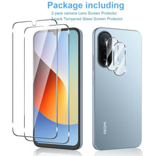 Carica l'immagine nel visualizzatore di Gallery, Anoowkoa 2+2 Pezzi Vetro Temperato per Xiaomi Redmi A7 Pro/Poco C81/Poco C81 Pro 4G + Fotocamera Pellicola Protettiva,Pr