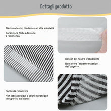 Carica l'immagine nel visualizzatore di Gallery, Nastro Biadesivo in Tessuto e Forbici Bianche, 2,5 cm x 10 m, Nastro Orlo per Tende, per Cucire orli, Pantaloni, Indumen