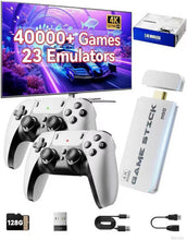 Carica l'immagine nel visualizzatore di Gallery, FebotakConsole per videogiochi retrò Febotak 2025 con oltre 40.000 giochi, 23 emulatori, HDM 4K, doppi controller wireless da 2,4 GHz, sistema Plug &amp; Play [Game Boy Advance] (Bianco)