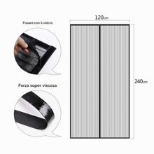 Carica l'immagine nel visualizzatore di Gallery, MYCARBON Zanzariera Magnetica 120x240cm Zanzariera Porta Finestra, Nero