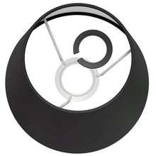 Carica l'immagine nel visualizzatore di Gallery, ledscom.de 2 paralumi, lino, tessuto, nero, Ø 200 mm