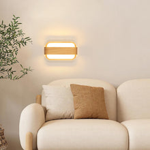 Carica l'immagine nel visualizzatore di Gallery, Applique LED da Parete Interno 13W in Legno Moderno