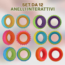 Carica l'immagine nel visualizzatore di Gallery, Dual Fidget Ring Rings, Set da 12 Anelli Antistress per Adulti e Ragazzi