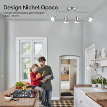 Carica l'immagine nel visualizzatore di Gallery, Aigostar Faretti LED Soffitto Orientabili, Lampada da Soffitto Moderna GU10, 4 Luci Lampadario Camera da Letto Cucina So