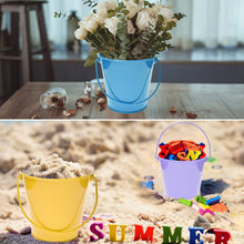 Carica l'immagine nel visualizzatore di Gallery, KAHEIGN 12 Pezzi Mini Vasi da Fiori Sospesi in Metallo, 6CM Vasi per Piante Secchio di Fiori Sospeso con Manico Staccabi