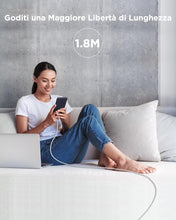 Carica l&#39;immagine nel visualizzatore di Gallery, Cavo iPhone, 1.8M Ricarica Filo Caricatore iPhone Carica Rapida Certificato MFi Lungo Cavo Lightning USB Caricabatterie Cavetto per iPhone 11 12 13 14 Pro Max Plus Mini XS XR X 8 7 6 SE iPad