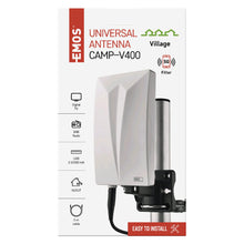 Carica l&#39;immagine nel visualizzatore di Gallery, EMOS Antenna interna ed esterna Village, antenna attiva universale per ricezione remota (0-80 km) di DVB-T2, DAB, FM, Full HD, con filtro di blocco LTE integrato, filtro 4G, 5G e amplificatore