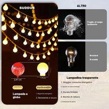 Carica l'immagine nel visualizzatore di Gallery, Sprifityy 27m Catena luminosa per esterni, 200 LED, a batteria con timer