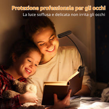 Carica l'immagine nel visualizzatore di Gallery, iFalarila Luce da Lettura Ricaricabile con Cavo Tipo-C, 12 LED Lampada da Lettura con Clip [3 Colore e 10 Luminosità] La