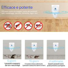 Carica l'immagine nel visualizzatore di Gallery, Ultrasuoni per Topi 4 Pack, Antizanzare Ultrasuoni, Repellente per Anti Topi, Zanzare, Scarafaggi, Formiche, Ragni, Rodi