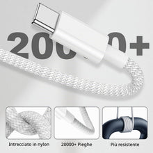 Carica l'immagine nel visualizzatore di Gallery, Cavo USB C Lightning 3M[Certificato Apple MFi], Cavo iPhone per iPhone 14 13 12 11 Pro Max/Mini/XS/XR/8/iPad, Nylon USB 