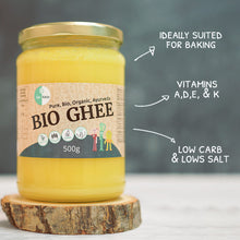 Carica l'immagine nel visualizzatore di Gallery, Go-Keto BIO Ghee, 500g | Burro 100% chiarificato, certificato BIO, Ayurveda | perfetto per la dieta cheto | ideale per cuocere e arrostire | Senza lattosio, senza glutine, low carb