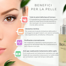 Carica l&#39;immagine nel visualizzatore di Gallery, Bioluma Bava di Lumaca Pura 30ml 100% Made in Italy Idratante Lenitivo Antiage per Viso Collo Decolletè Purificante Normalizzante Coadiuvante Trattamento Rughe Pelle Secca Grassa Mista
