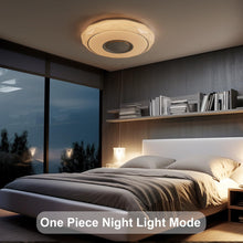 Carica l'immagine nel visualizzatore di Gallery, EXTRASTAR Plafoniera LED con Altoparlante Bluetooth，48W Dimmerabile Lampada con Telecomando，Ø41CM Moderna plafoniera Mus