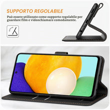 Carica l'immagine nel visualizzatore di Gallery, Ganbary Cover Samsung Galaxy A52 4G / A52 5G / A52S 5G, Completa Protettiva Caso PU Pelle Premium Portafoglio Custodia p