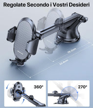 Carica l'immagine nel visualizzatore di Gallery, Miracase Porta Cellulare Auto [2025 Ventosa Potente] Supporto Telefono Auto 360° Rotazione Porta Telefono Auto per Cruscotto &amp; Parabrezza Universale Automobile Adatto Smartphone da 4-7.2"