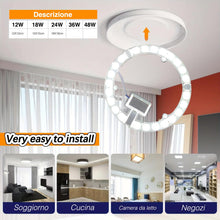 Carica l'immagine nel visualizzatore di Gallery, Voltix Corina Circolina Modulo LED di Ricambio Circolare 18W, 220V, Luce Fredda 6500K Ultra Slim per Plafoniere a Calami