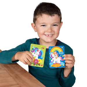 Sabbiarelli Sand-it For Fun - Bag Unicorns - Set Lavoretti Creativi: Colora con la Sabbia gli unicorni, 12 colori, Regalino di Compleanno Bambini Anni 5+